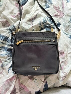 Michael Kors Jet Set Charm Large Black Crossbody Bag with Gold Hardware